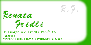 renata fridli business card